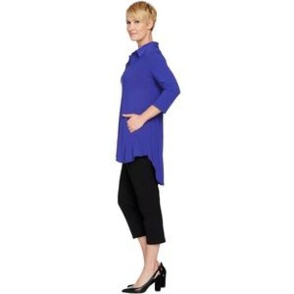 Women with Control Crepe Jersey Tunic & Crop Pants - Picture 5 of 6